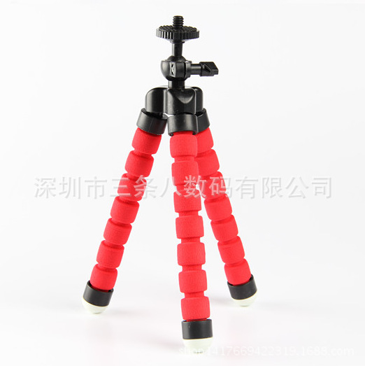 生中継撮影スポンジ三脚携帯電話汎用八爪魚スタンドタコ百変自撮り神器