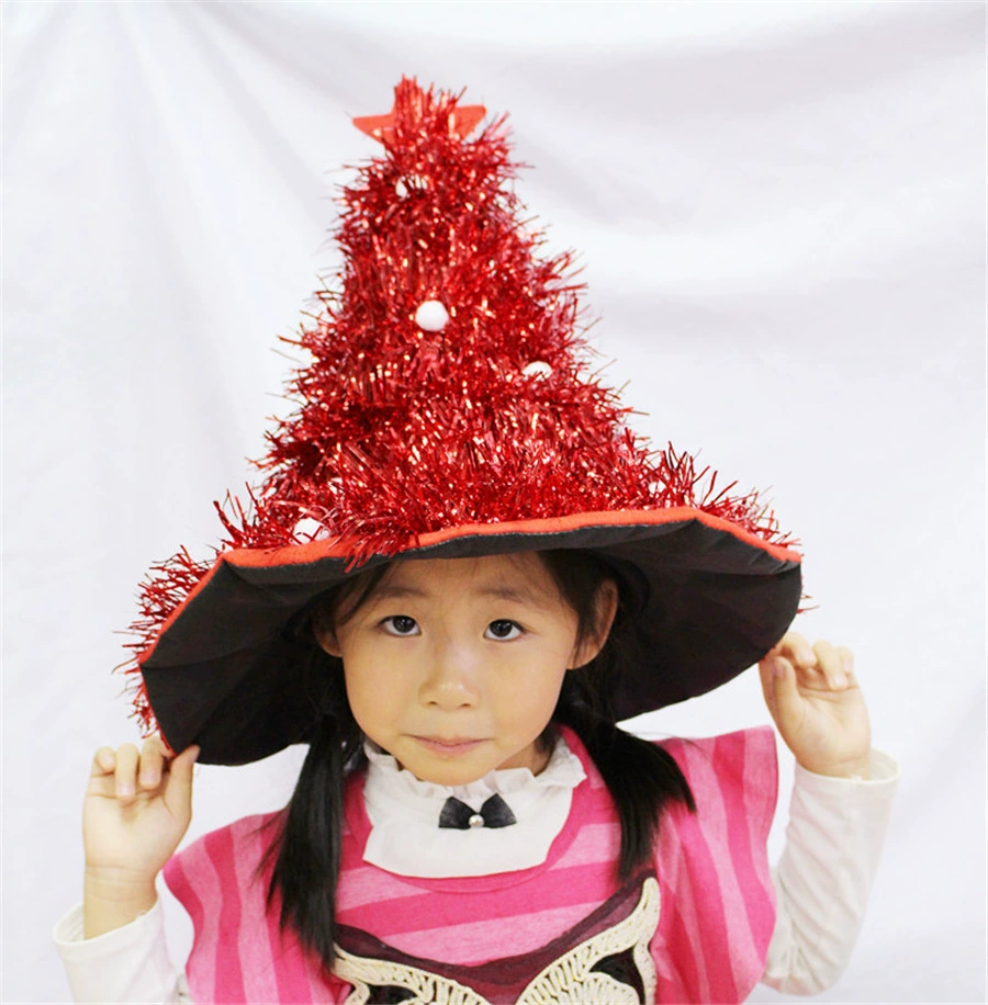 Прямая продажа Factory Christmas Tree Hat рождественская елка шляпа рождественская западная соломенная шляпа для вечернего платья
