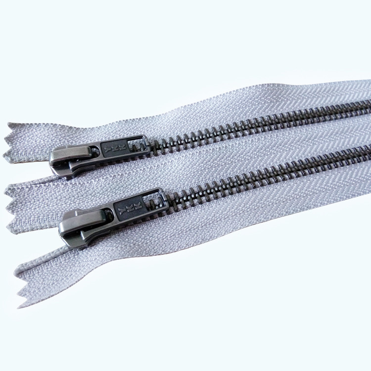 吉田ykk服装辅料5号金属古银闭口拉链规格齐全颜色多种供选