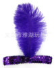 Flapper Headpiece Sequenant Bad Bad Beads Turn with Sequenant ostrich hair band