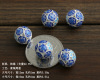 925 Gold DIY accessories wholesale gilt porcelain 12mm China separates beads beaded beads Corporal blue -roasted blue craftsmanship