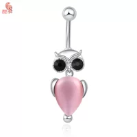 Корейская Мода Три цвета благоприятный сова пупок кольцо AliExpress желание горячей продажи внешней торговли горячей продажи