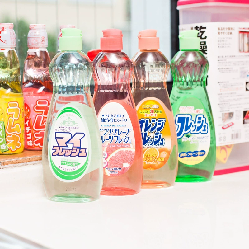 Оригинальное японское импортное кухонное моющее средство с фруктовым вкусом, жидкость для мытья посуды, моющее средство для фруктов и овощей, 600 мл
