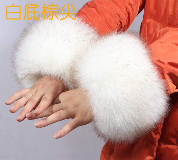 Pulsera de piel de zorro de piel sintética de piel de mapache pulsera de piel de conejo de piel sintética