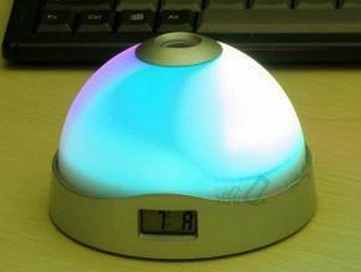 Creative Dream Colorful Star Monthly Projection Alarm Multifunctional Lazy Luminous Projective Clock Round Projective Clock