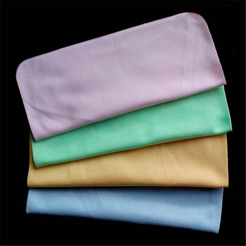 Microfiber glasses cloth wholesale island silk suede non-deerskin eye lens plated crystal silver polish screen cloth logo