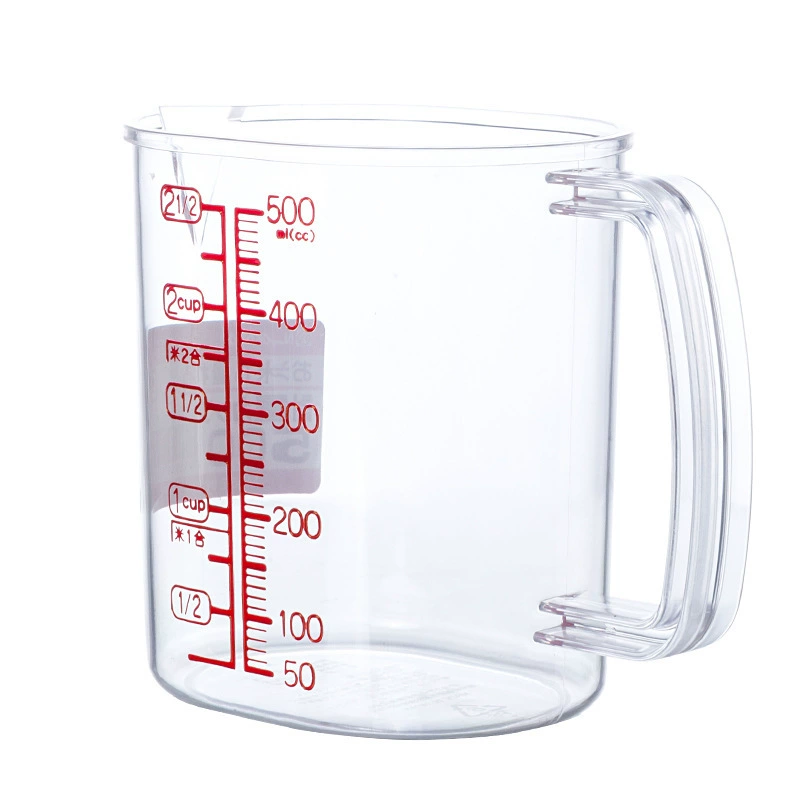 Japanese import plastic measuring cup scaled, 500 ml