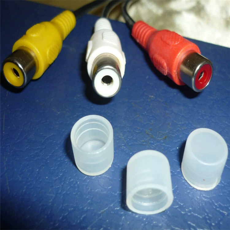Производитель поставляет ПВХ Резиновый рукав Силиконовый колпачок концевой защитный рукав провод скорость пылезащитный колпачок RCA колпачок полные спецификации