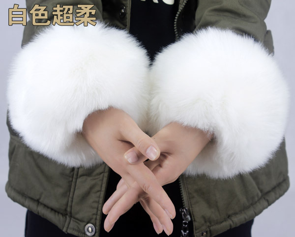 Pulsera de piel de zorro de piel sintética de piel de mapache pulsera de piel de conejo de piel sintética