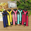 Men's colored trousers for adults, universal elastic suspenders