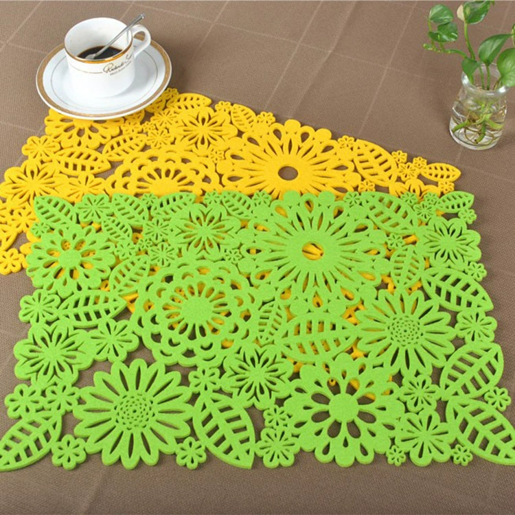 Фабрика Прямые поставки войлочный коврик для стола цвет посуды коврик изоляция Войлок кулон ювелирные изделия полый коврик для чашки войлочный коврик для стола