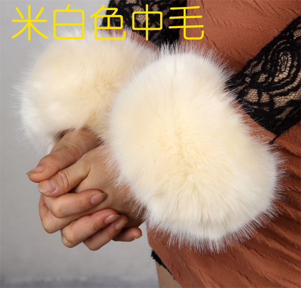 Pulsera de piel de zorro de piel sintética de piel de mapache pulsera de piel de conejo de piel sintética