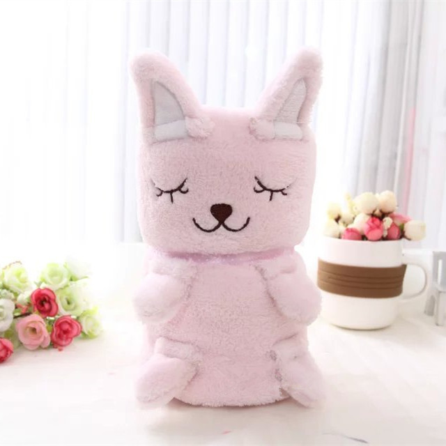 Venta al por mayor manta de rollo de niños lindo animal franela manta de niños portátil de dibujos animados creativos aire acondicionado almuerzo descanso manta de pollo