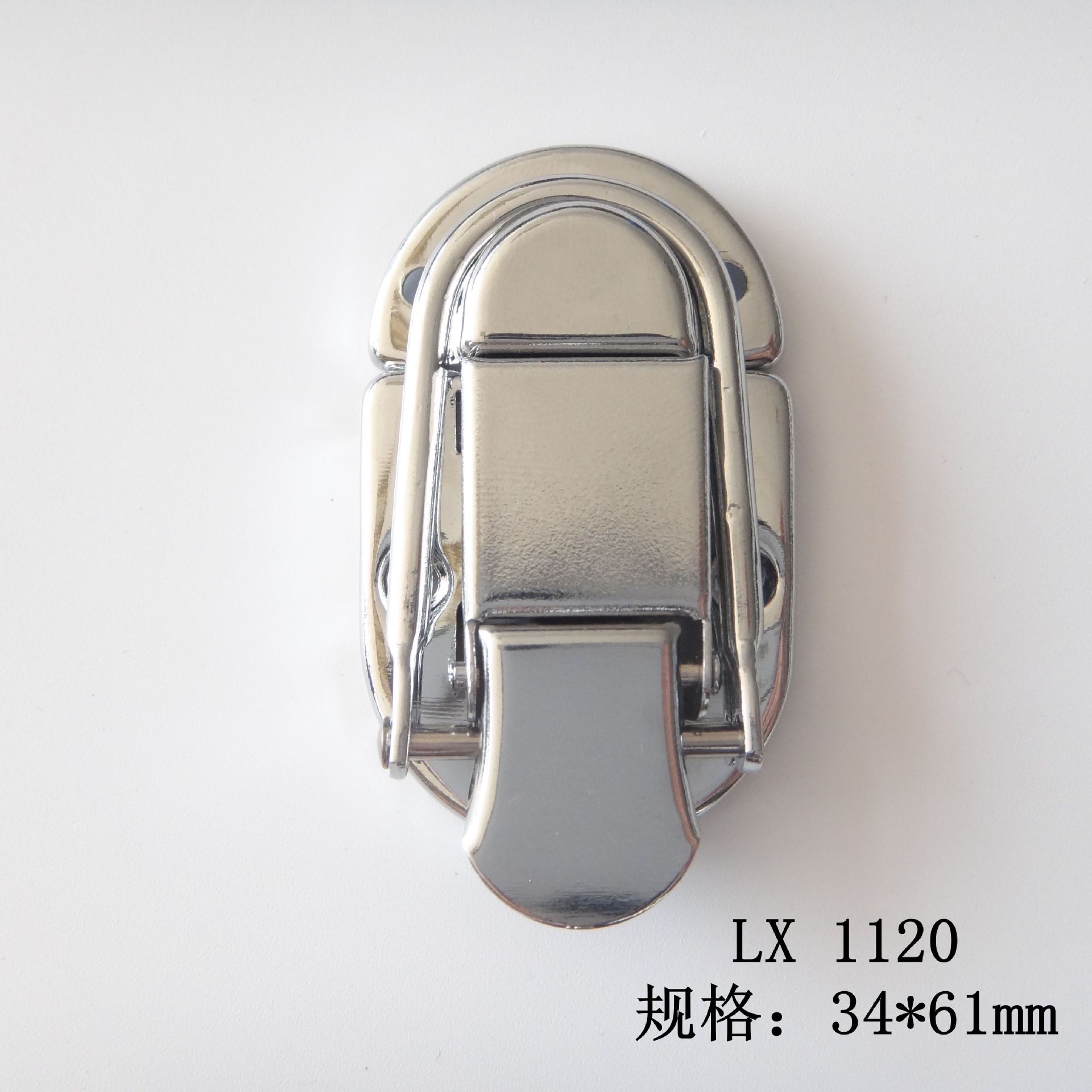 高档挂铬五金金属箱包配件 高身锁 平底高级烧烤锁 板扣锁 搭扣