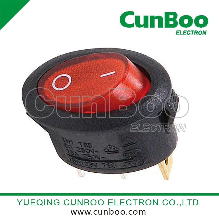 带灯椭圆形船型开关，波段开关带灯档位开关，椭圆形电源按钮开关