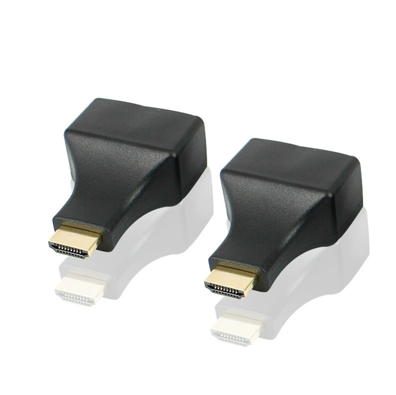 Заводская цена HDMI удлинитель 30м, HDMI двойной сети удлинитель, HDMI к сетевому кабелю переходник