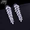 Zirconium, long earrings, European style