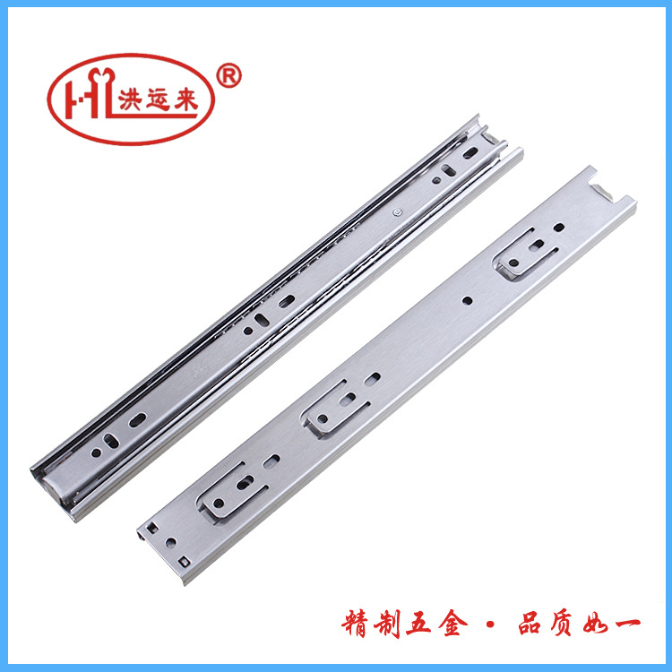 46宽重型滑轨 75g抽屉阻尼道轨 洪运来厂家批发