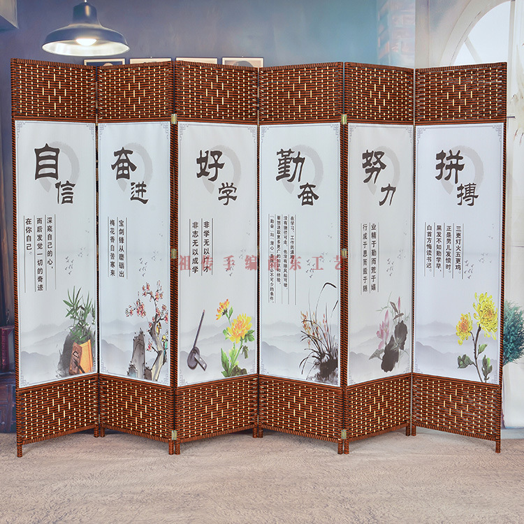 中国風のシンプルなスクリーンパーティション壁屏風リビングルーム寝室ブロッキングシンプルモダンな折りたたみモバイル布バリアホーム