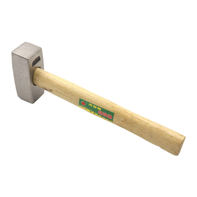 【厂家直供】锻造多规格白方锤建筑消防钢锤 抛光木柄石工锤