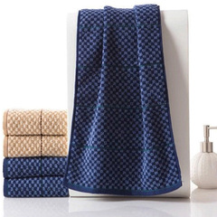 Gold Number 100% Cotton Towel G1743 Mid-Long Towel Men's Towel Absorbent Face Towel Floating Line Embroidered Washcloth