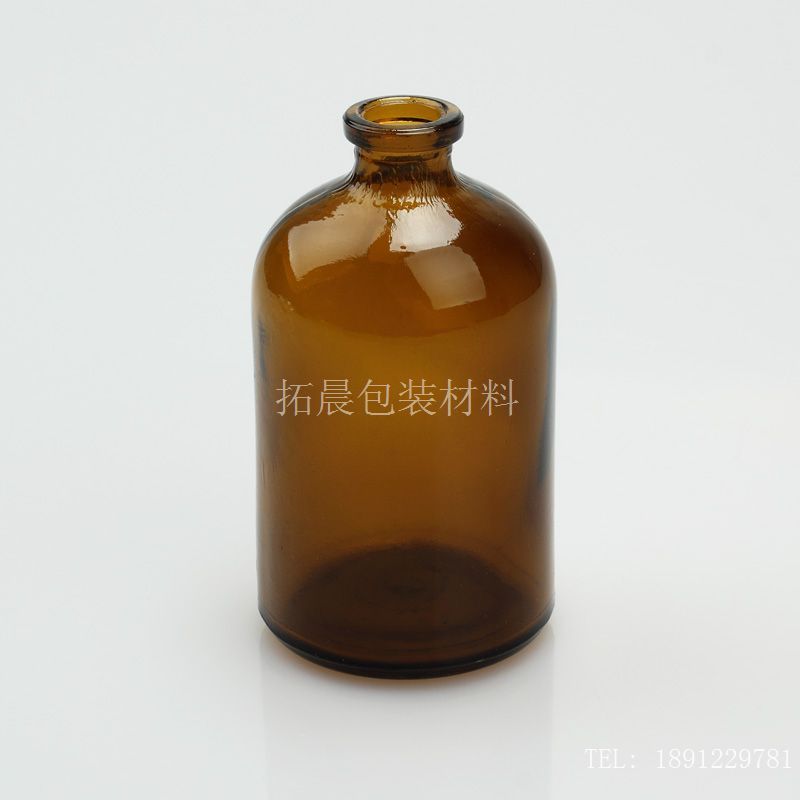 供应100ml耐高温加厚透明玻璃瓶 通用玻璃瓶耐高温胶塞铝盖透明瓶