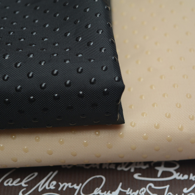 防滑点塑布  涤纶牛津布 多色现货宠物座垫常用面料 牛津滴塑布
