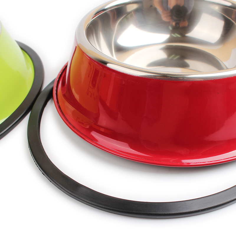 Fábrica al por mayor Hawo colorido Acero inoxidable aerosol pintura impresión único tazón de perro mascota perro tazón de dibujos animados PET Bowl
