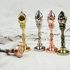 European Retro Enamel Wax Seal Stamp, Enamel Seal, Sealing Print, Peacock Metal Handle, Multiple Patterns Available