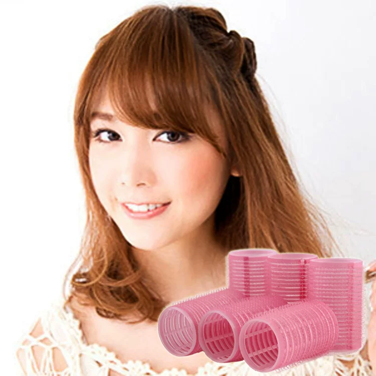 Self-adhesive Hair Rollers Magic, Plastic 3.5 cm, 6-piece Sticky Curl Kit