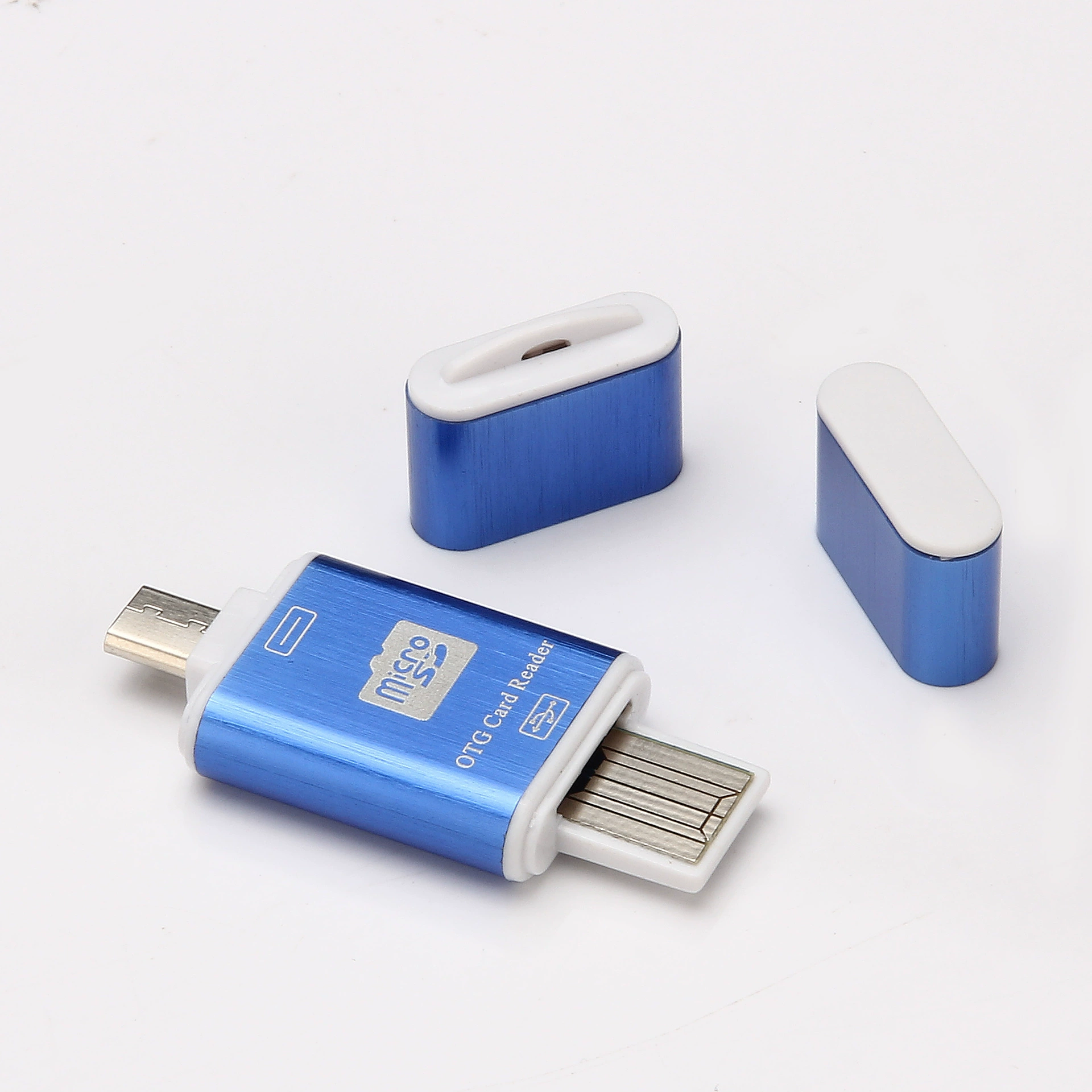 Многофункциональный TF-картридер из алюминия, двухисточник TF-картридер USB+OTG, два в одном, прямые продажи от производителя