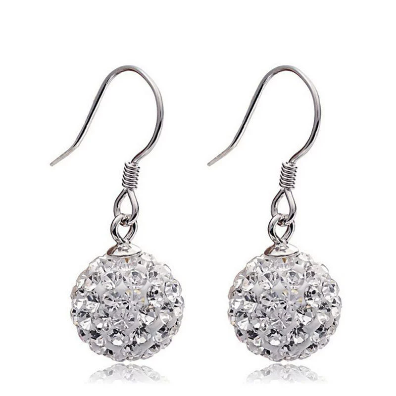 Silver мытье, серьги, глина, серебро 925 образец, Республика Корея, оптом
