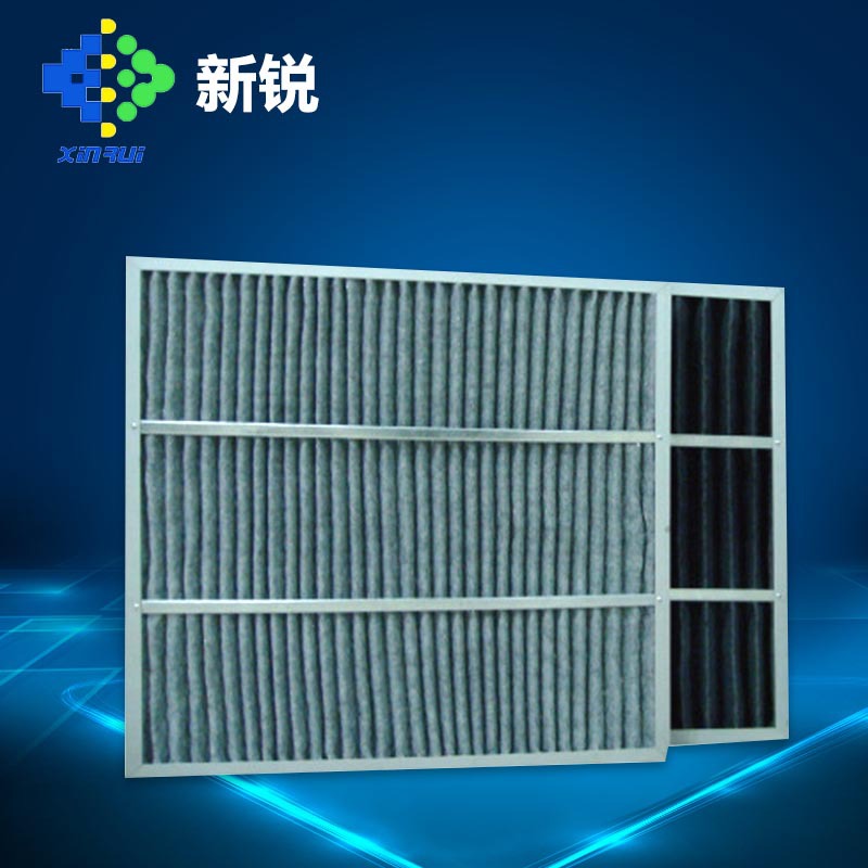 厂家活性炭滤网 金属框活性碳波浪型滤网 带龙骨活性炭滤网