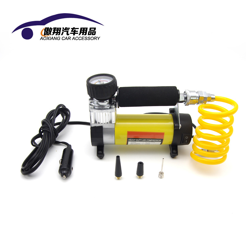 【高品质多功能】车载便携式充气泵双缸单缸塑盒工具套装双缸便携