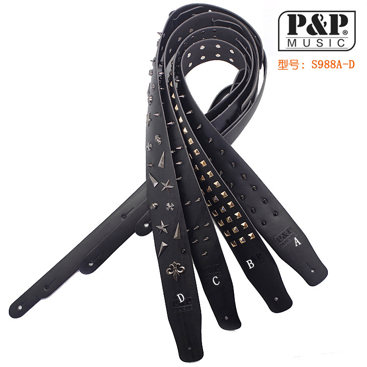 Guitar Strap Genuine Leather Electric Guitar Wide Shoulder Strap Musical Instrument Bass Strap Guitar Strap Wholesale