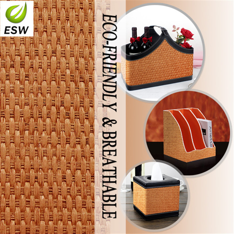 厂家生产YQ-Z-92216-5环保纸草编织面料 装饰纺织布料