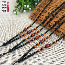 吊坠绳子 长款毛衣链玉挂绳 手工编织全珠项链绳厂家批发