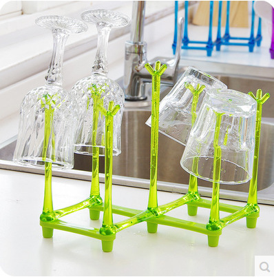7-position folding drain cup holder, glass cup upside-down rack, household milk bottle, tea cup, mug drying rack, multifunctional