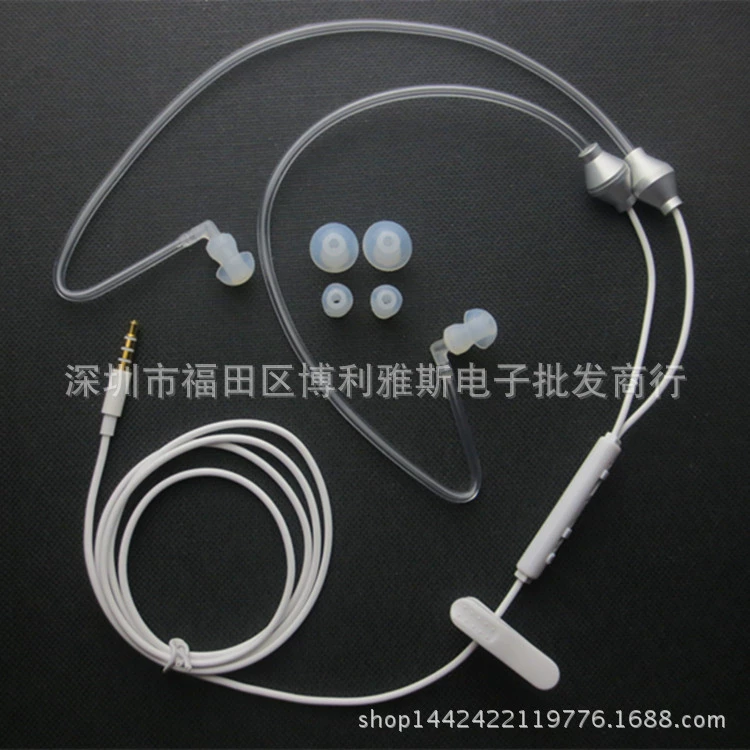 Гарнитура для здоровья мобильного телефона с микрофоном, двусторонний воздуховод-вкладыш, здоровье, без вреда, гарнитура 3,5, двусторонняя бинауральная