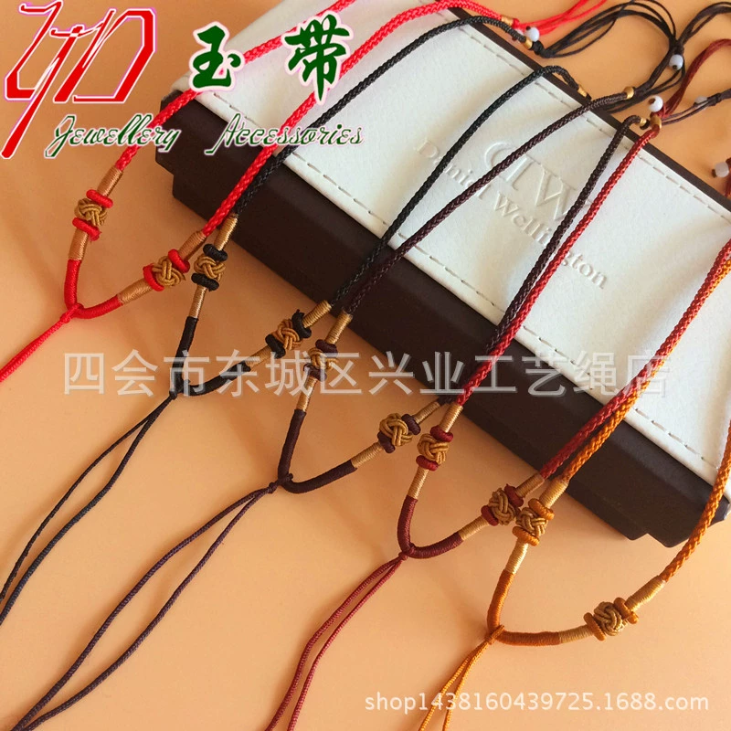 Кулон на шнурке, тканый подвес handmade, ремешок, золотые украшения, связать самостоятельно, оптом