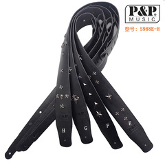 Guitar strap genuine leather electric guitar strap wide shoulder strap bass strap guitar strap wholesale