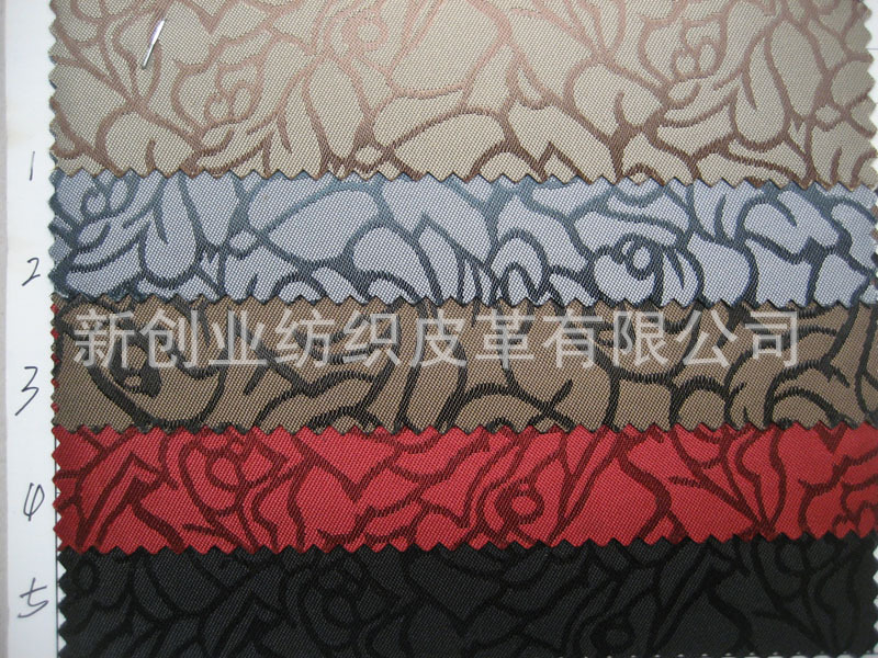 提花发泡底箱包革各种色织特殊图案箱包手袋高档色织面料/批发