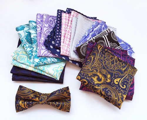 Men's handkerchief square polyester material fashion pattern suit square pocket square
