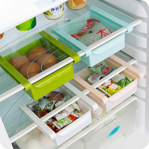 A1858 refrigerator fresh-keeping partition multi-purpose organizer storage box creative kitchen storage box storage basket 0.15