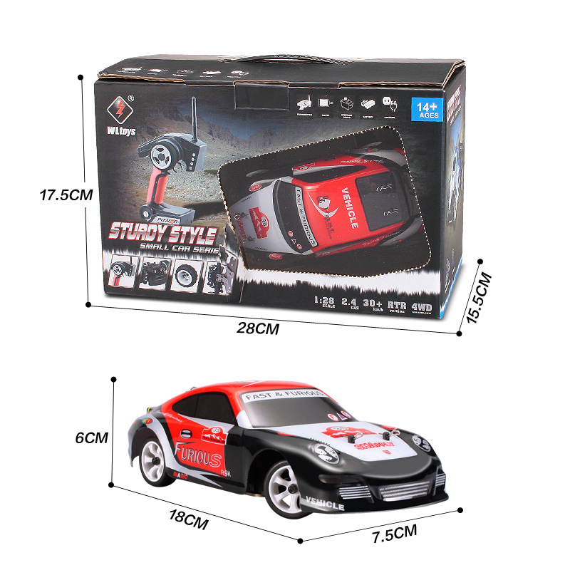 K969 remote control car four-wheel drive children mini toy electric high-speed car drift racing 1:28 rally mosquito car