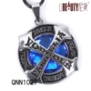 Retro metal sapphire fashionable pendant, European style