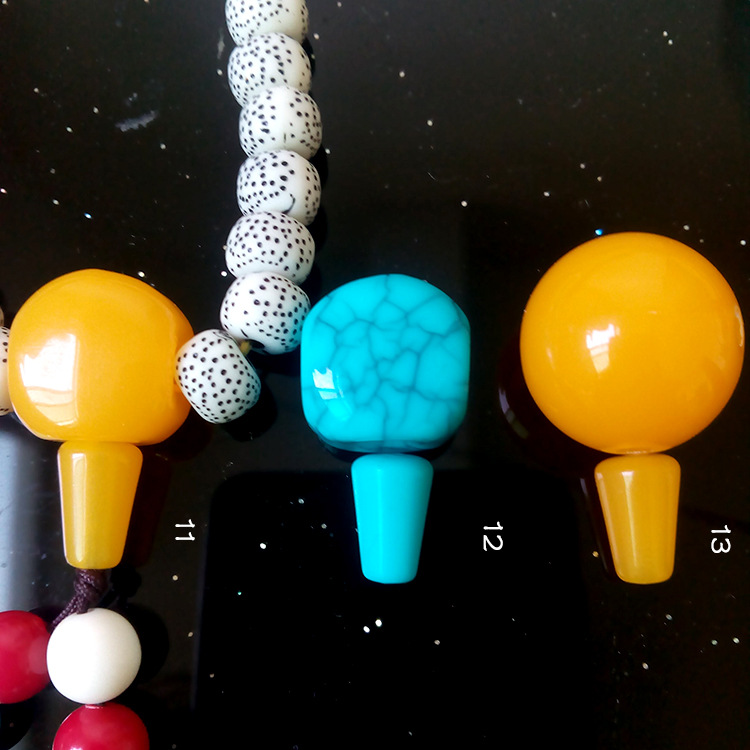 星月菩提饰品配件 仿蜜蜡三通佛头 仿绿松石藏式三通 亚克力散珠