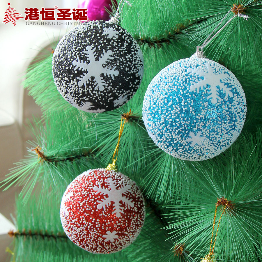 6cm8cm10cm espuma de copo de nieve BOLA DE Navidad decoración de Navidad suministros colgante decoración del árbol de Navidad Bola de gama alta