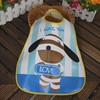 Three dimensional children's waterproof eating bib for food, with pocket