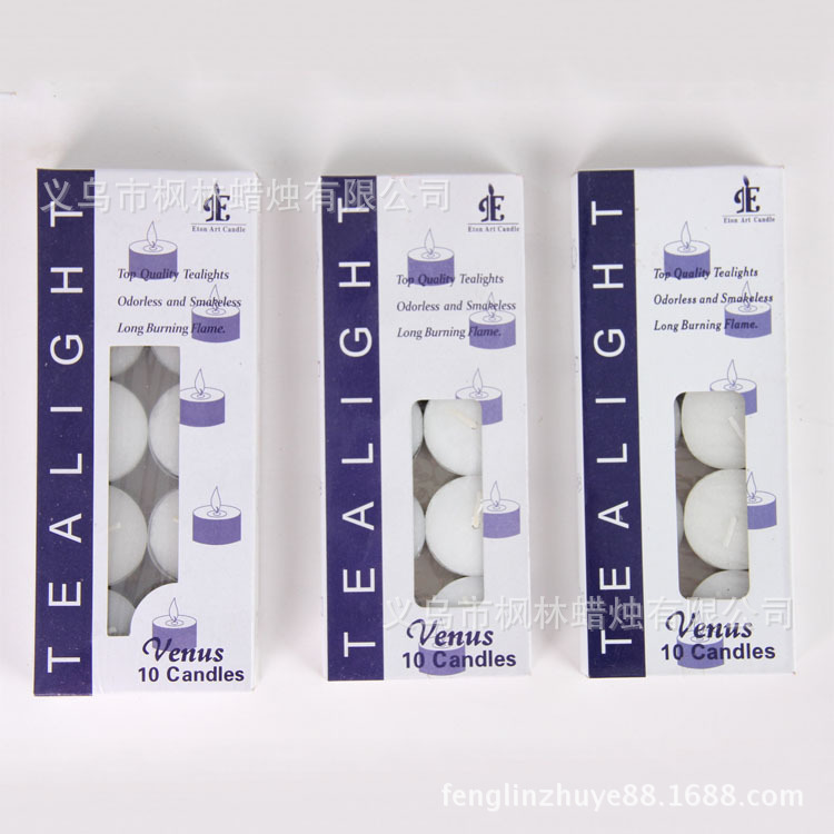 10 caja de color té sin humo cera té caliente café Spa aromaterapia vela propuesta decoración vela fábrica al por mayor